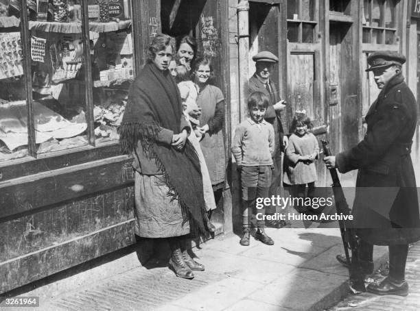 Free State soldier patrolling the streets of Dublin during the Irish Civil War.