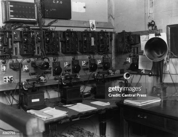 An early BBC broadcasting station at Savoy Hill in London.