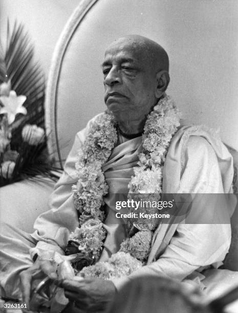 The founder of the Hare Krishna movement His Divine Grace Shaktivedanta Swami Prabhupada , visits his disciples in Paris.