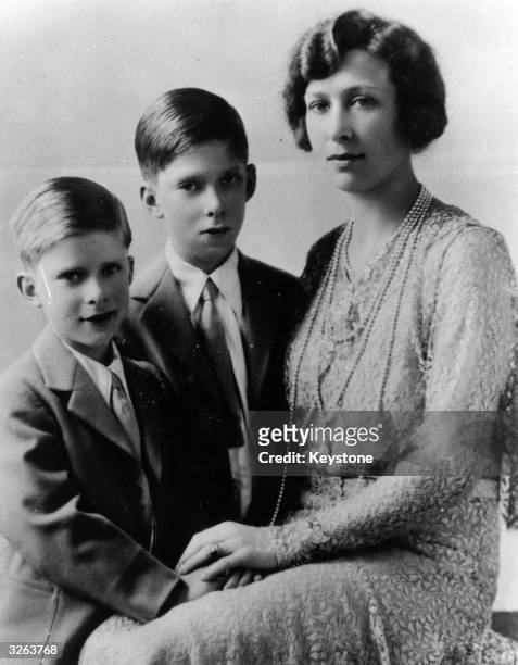 The Princess Royal , the only daughter of George V with her children the Hon Gerald and the Hon George Lascelles.