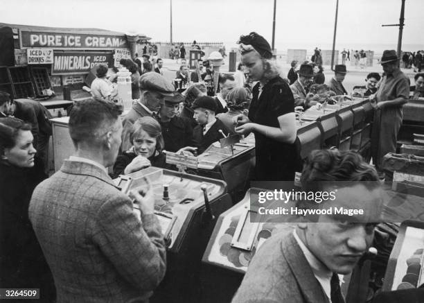 Holidaymakers enjoy the fair at Blackpool.