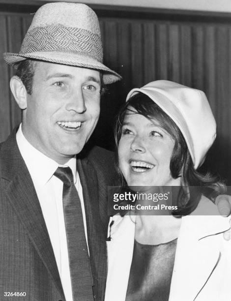 Actor Ian Hendry and his actress wife Janet Munro.