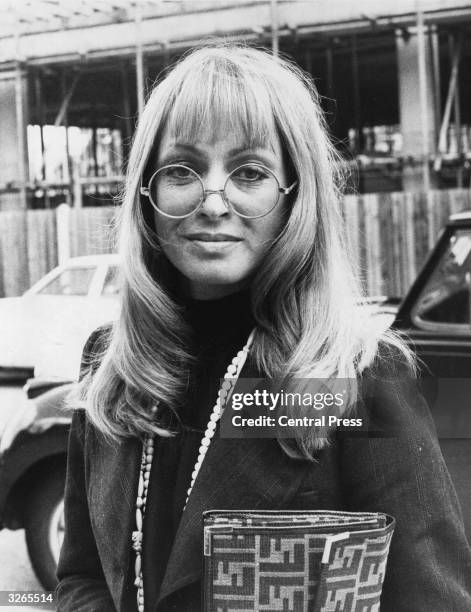 Film actress Suzy Kendall after petitioning for divorce from Dudley Moore.