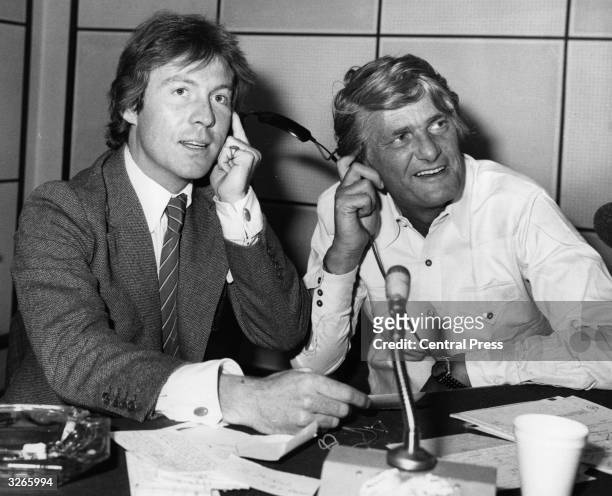 Roddy Llewellyn with the programme host Pete Murray during a BBC2 radio broadcast of 'Open House.'