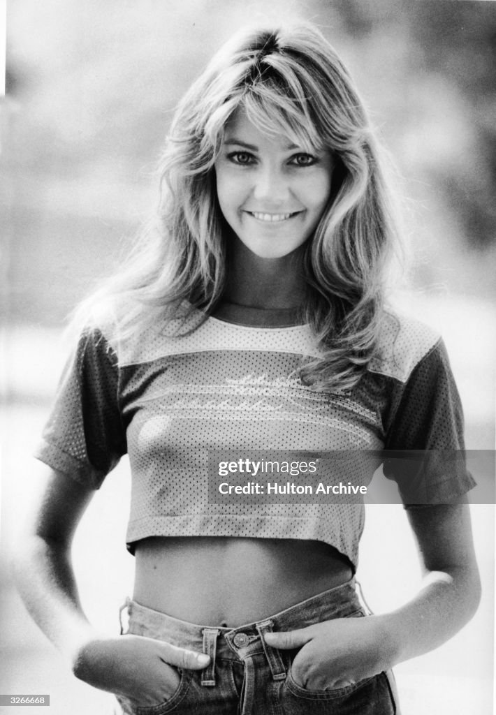Reather Locklear Portrait of American actress Heather Locklear dressed in jeans and a ...
