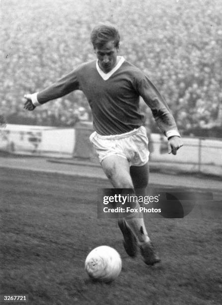 Bobby Charlton of Manchester United in action.