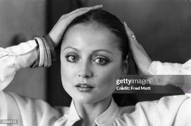 English actress Ingrid Boulting at a reception in the Dorchester Hotel for her film' The Last Tycoon'.