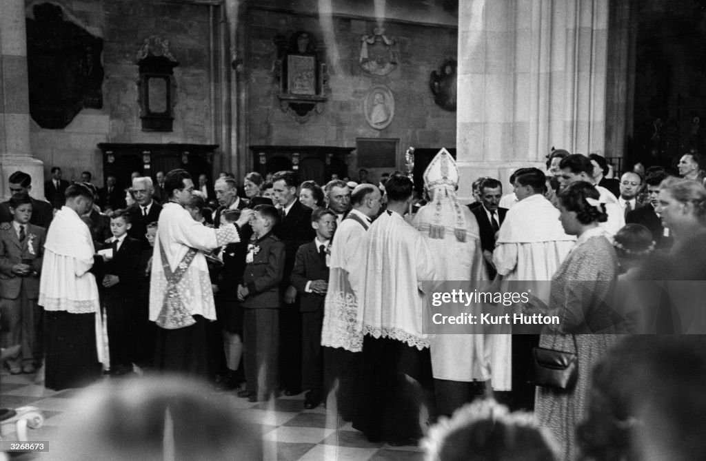 Catholic Confirmation Rites A Roman Catholic confirmation service at St Stephen's Cathedral ...