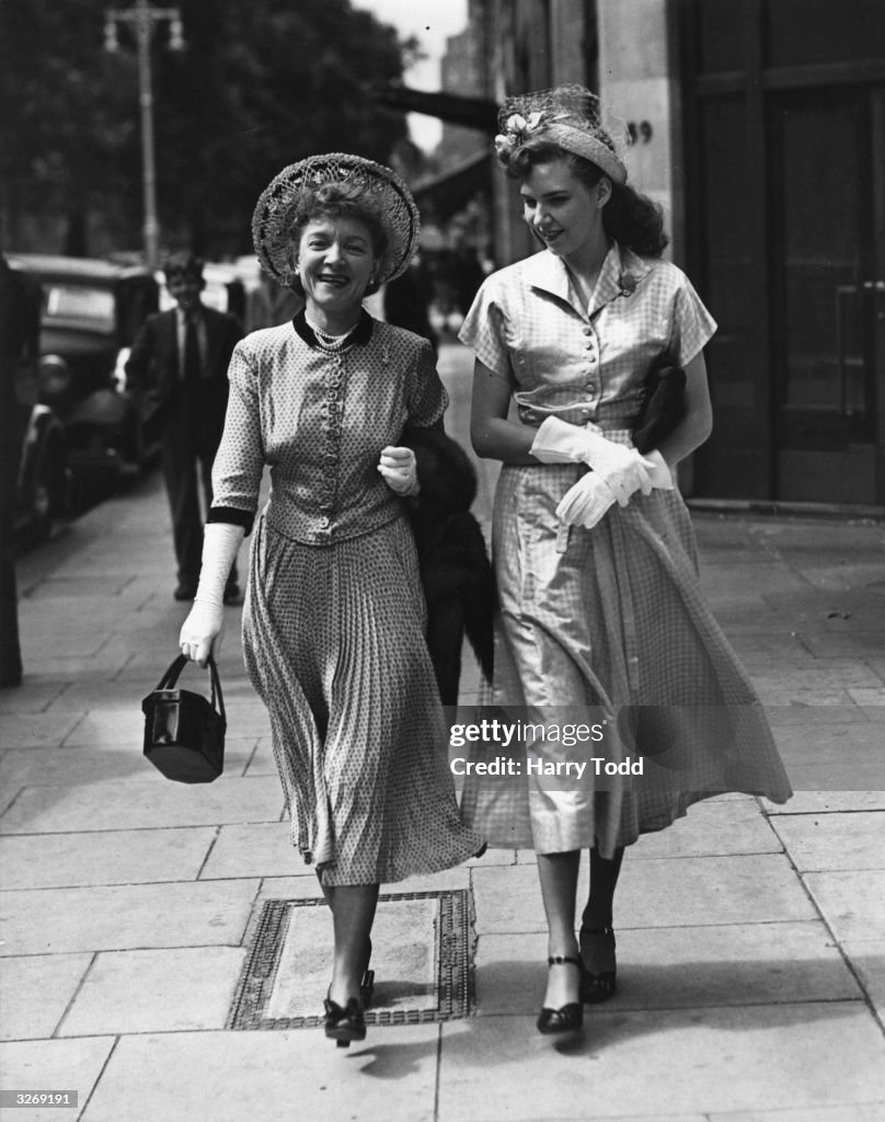 American actress Helen Hayes and her daughter actress Mary MacArthur ...