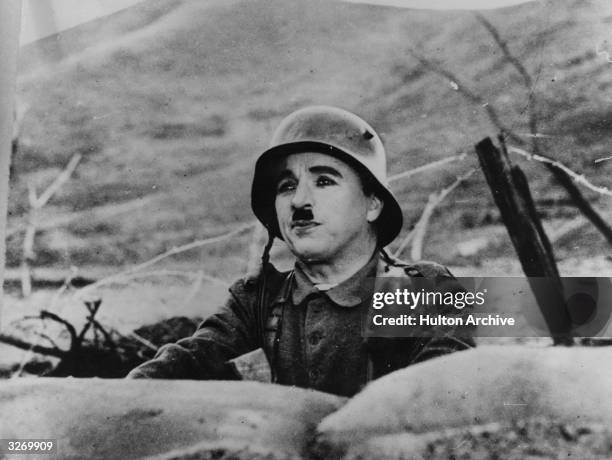 Charlie Chaplin stars in the United Artists film 'The Great Dictator', directed by Chaplin himself.