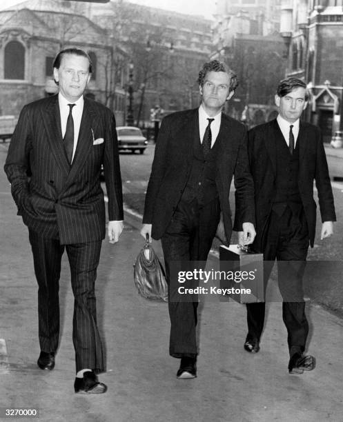 Sir Peter Rawlinson, QC, the Attorney General, leaves the hearing of the case against Rudi Dutschke, German Student leader who was fighting for the...