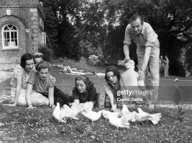 Left to right: American actress and dancer Adele Astaire, wife of Lord Charles Cavendish; Princess Polny; Tallulah Bankhead; Tilly Losch; and Cecil...