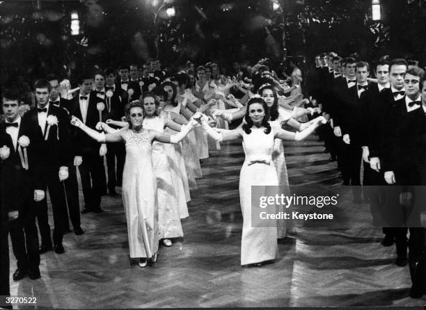 Debutantes at the traditional Chrysanthemum Ball at the German Museum at Munich.