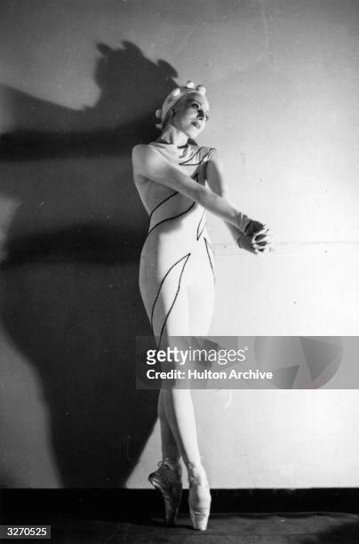 English ballet dancer Dame Alicia Markova in a Ballet Russe production of 'Rouge Et Noir' at Monte Carlo, choreographed by Leonid Massine, with...