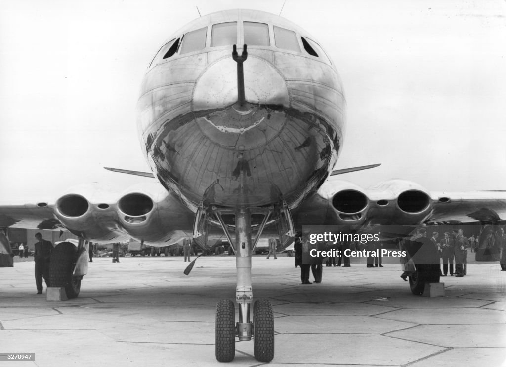 First Jetliner The prototype of the de Havilland Comet turbo-jet airliner, built at ...