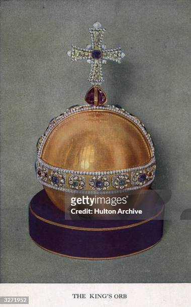 The orb of King Charles II, a piece from the crown jewels used during coronation ceremonies.