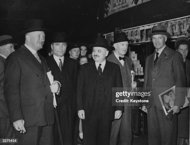 The Russian Ambassador to Britain Ivan Mikhailovich Maisky , centre, with General Heywood; the Soviet Air attache; Admiral Sir Reginald...