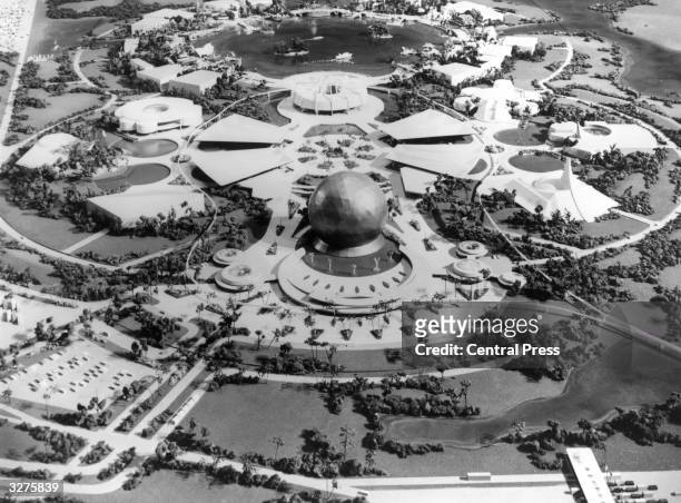 Disney World, Epcot Centre, Florida, as it was expected to look in 1982.