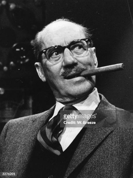 Groucho Marx, formerly Julius Henry Marx part of comedy team The Marx Brothers, in London.