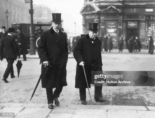 British General Sir Douglas Haig with Liberal statesman Lord Richard Haldane , March 8, 1914. Haig, born in Edinburgh, was educated at Oxford and the...