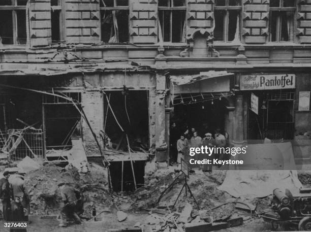 Bomb damage in the industrial heart of Berlin.