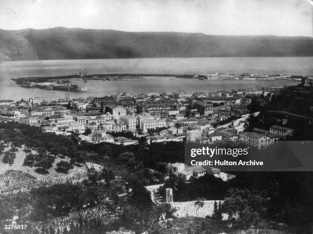 General view of Messina in Sicily. On 17 August all the Axis troops were evacuated from Sicily and the Americans entered Messina.