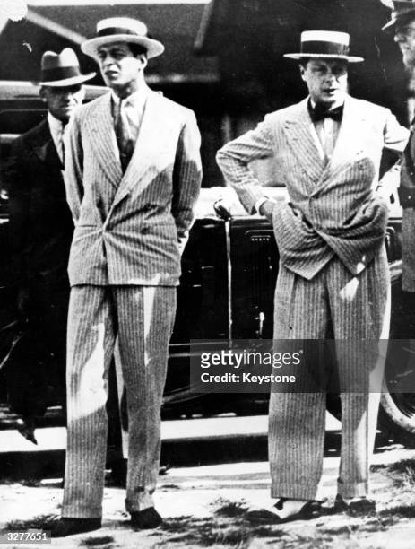 Edward Albert, the Prince of Wales and his younger brother, Prince George later the Duke of Kent, in Panama, on their way to Buenos Aires where they...