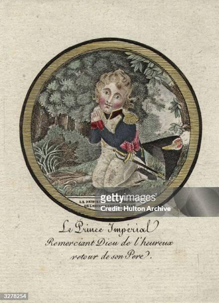 Caricature of Francis Charles Joseph Napoleon II, Duke of Reichstadt , the son of Napoleon Bonaparte.