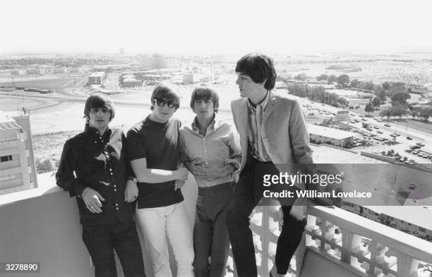 British pop group The Beatles on the roof of the Sahara Hotel in Las Vegas during their tour of America, 20 August, 1964.