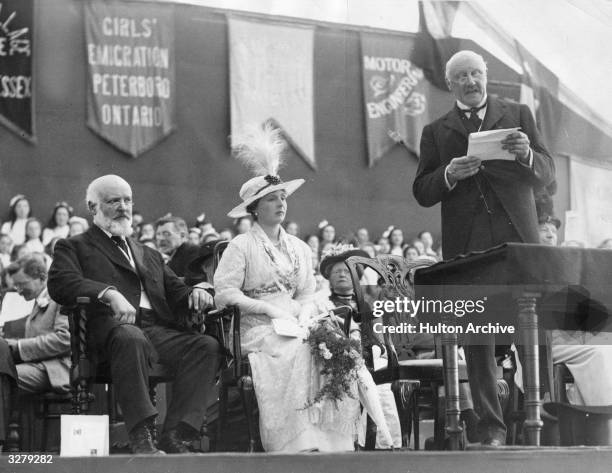 Princess Alice Mary Victoria of Albany, wife of Alexander of Teck, and the Duke of Somerset are among the attendees at the Founders Day ceremony at...