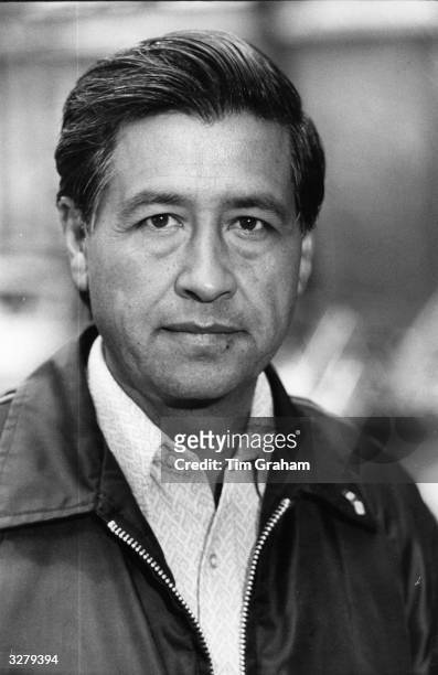 Leader of 200,000 American farmworkers, Cesar Chavez.
