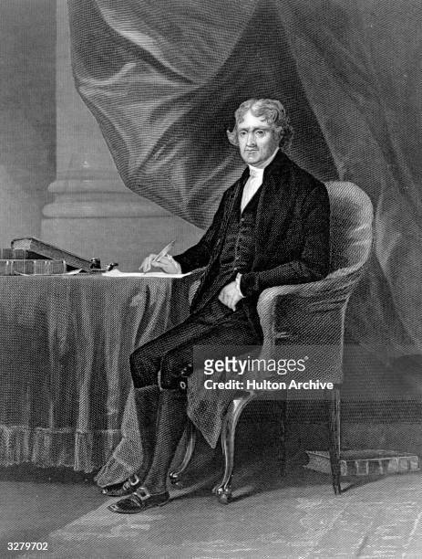 Thomas Jefferson , 3rd President of the United States of America (1801 - 1809, founder of the Democratic Republican Party. He was largely responsible...