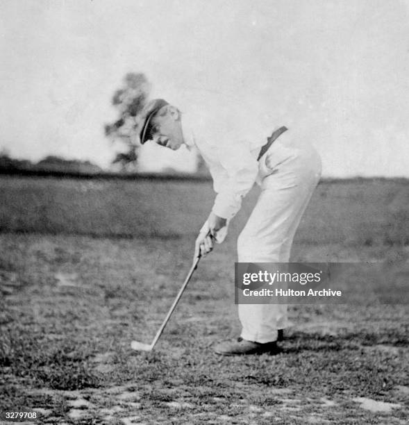 Woodrow Wilson , the 28th President of the United States of America playing golf. A Democrat, he kept America out of the 1st World War until 1917. He...