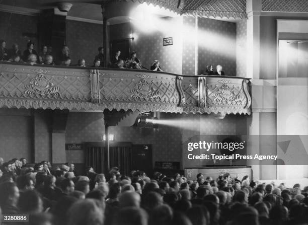 The auditorium of the Old Vic Theatre, Waterloo Road, London.