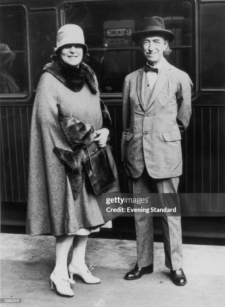 Manuel Falla Manuel de Falla Spanish composer, arriving at Victoria Station with ...