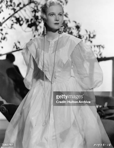 Ann Harding the screen name of Dorothy Gatley, the American actress in a scene from the film 'Peter Ibbetson', directed by Henry Hathaway for...