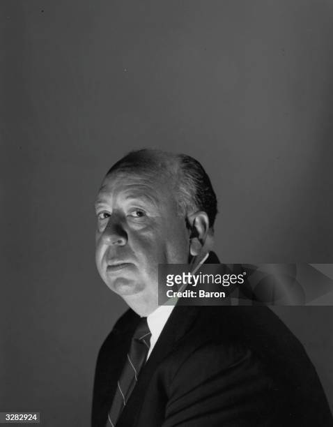 English film director Alfred Hitchcock , London, 1956. (Photo by Baron/Hulton Archive/Getty Images