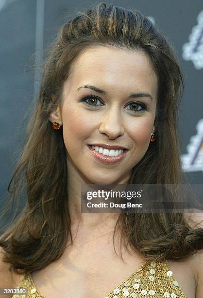 Actress Lacey Chabert arrives for the 1st Annual Palms Casino Royale to benefit the Los Angeles Lakers Youth Foundation on April 8, 2004 at Barker...