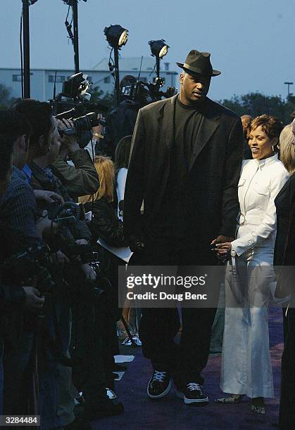 Shaquille O'Neal of the Los Angeles Lakers and wife Shaunie Nelson arrive for the 1st Annual Palms Casino Royale to benefit the Los Angeles Lakers...