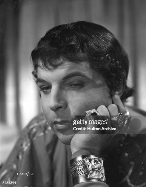 Emlyn Williams , the Welsh actor and playwright as the cruel Caligula from the film 'I, Claudius', directed by Josef Von Sternberg and Denis Kavanagh...
