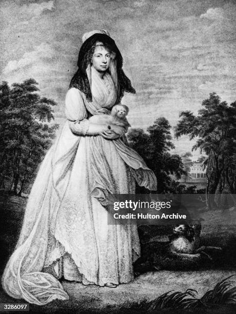 Charlotte Sophia , queen consort of King George III; they married in 1761. They had 15 children.