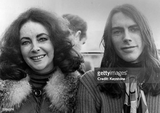 British-born actress Elizabeth Taylor meets her son, Michael Wilding Jnr for the first time in six years, at Ffynonwen Farm, Michael's home in Wales.