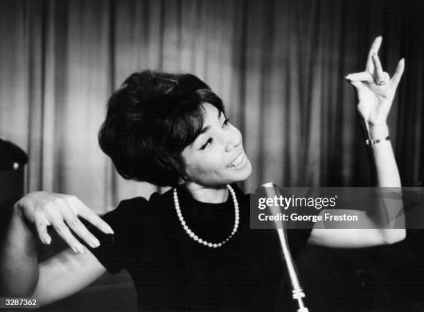Singing star Shirley Bassey during rehearsals before the opening of her season at the Talk Of The Town theatre in London.