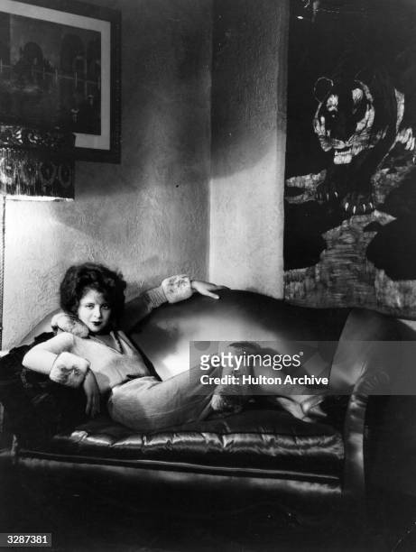 American actress Clara Bow, the 'It' girl, at home in Hollywood.
