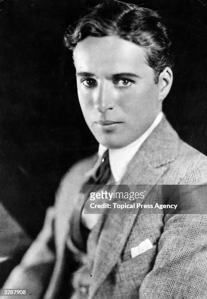 Portrait of a very young Charles Chaplin , before he began to make his world famous films.