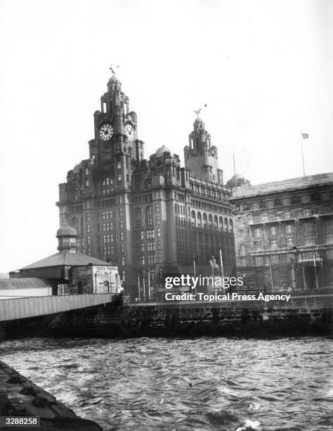 View of the Liver Building in Liverpool.