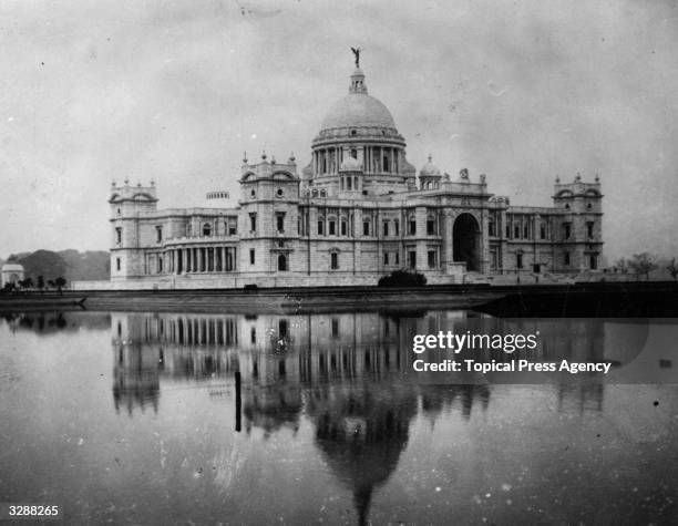 The Victoria Memorial Hall on the maidan near the racecourse at Calcutta. It was designed by Sir William Emerson in 1903.