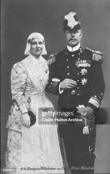 Queen Wilhelmina , of the Netherlands, with her husband.