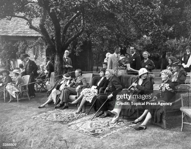 Princess Louise Emma Marie Juliana of the Netherlands at the Highgate home of Lady Crosfield, with Lady Mary Smith, Lord Herbert, Princess Ingrid,...