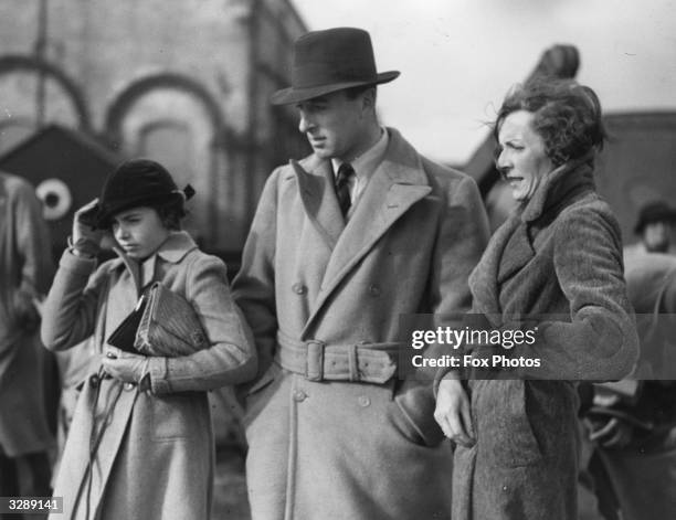 Lord Louis , 1st Earl Mountbatten of Burma and Lady Edwina Mountbatten together with their daughter at Southampton.